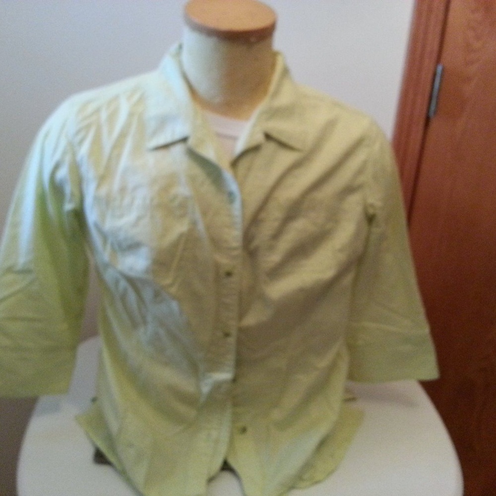 Columbia light lime green blouse - womens LG